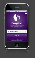 Application Sparus pour iPhone - Ecran de connexion