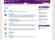Site WEB de Sparus Software - Page de Second Niveau